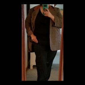 Vintage Boyfriend Jacket w Suede Lapel